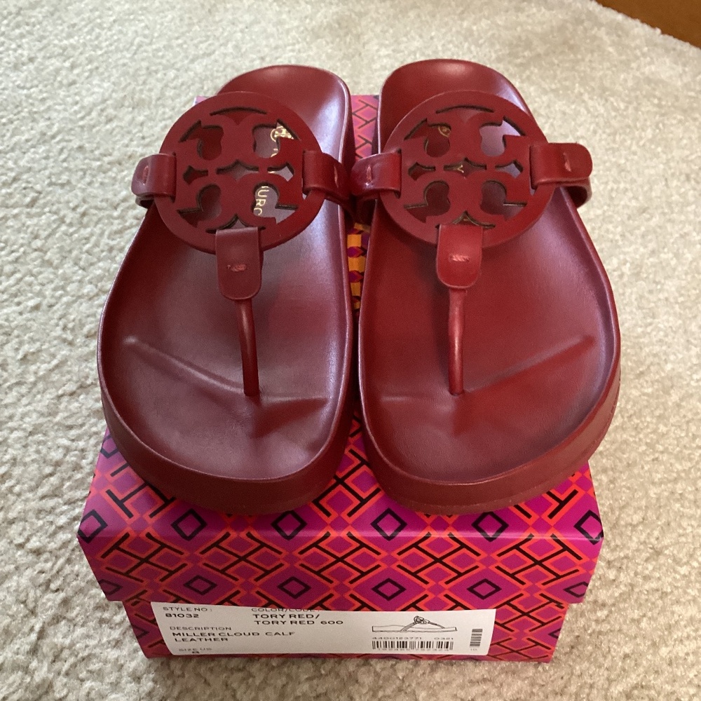 Tory Burch Miller Cloud Tory Red size 8